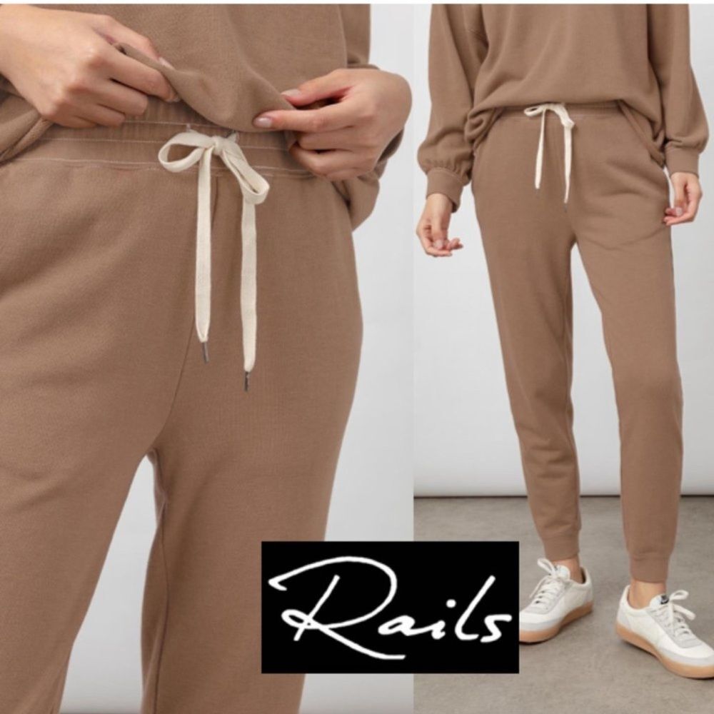 Rails Oakland Bottoms Toffee L Jogger Pants Cosy … - image 2